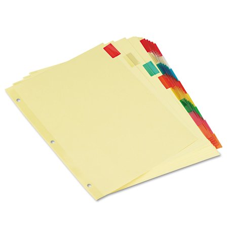 UNIVERSAL Economical Index Dividers, 8 Tab, Multicolor, Pk6 UNV21872